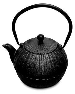 Teiera in ghisa smaltata con filtro in acciaio inox colore nero lt 0,80