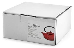 Teiera in ghisa smaltata con filtro in acciaio inox colore rosso lt 0,80