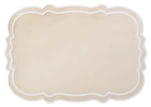 Set 4 tovagliette in cotone beige forma sagomata cm 48x33