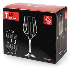 Set 6 calici vino Timeless News in vetro sonoro trasparente cl 45