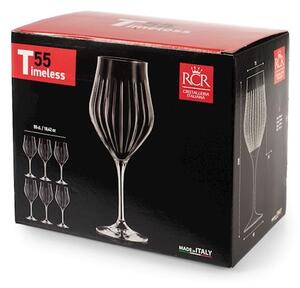 Set 6 calici vino Timeless News in vetro sonoro trasparente cl 55