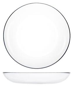 Set 12 piatti fondi Iconic in vetro trasparente cm 21