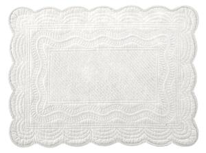 Set 4 tovagliette in cotone trapuntate bianche cm 45x33