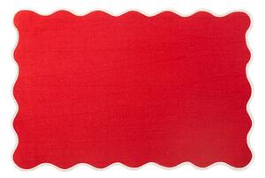Set 4 tovagliette in cotone e lino rosse cm 45x30