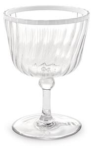 Set 12 calici assortiti in acrilico trasparente bordo colorato cl 25