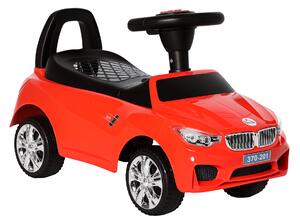 HOMCOM Macchinina per Bambini Cavalcabile con Volante, Fari e Musiche, Età 18-36 Mesi, Rosso