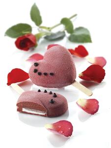 Stampo da 2 gelati SET GEL03 Heart-Ic in silicone mm 91x85x23h