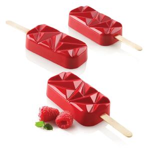 Kit 2 stampi da 6 gelati GEL11 Shock in silicone mm 92x47x25h
