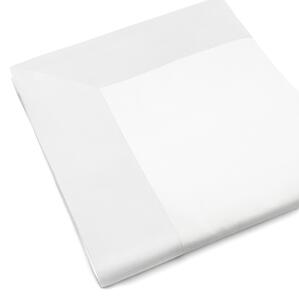 Set Lenzuola Matrimoniali Sopra Sotto e Federe Balza in Raso Mitera Diamante Bianco