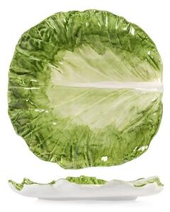 Set 2 piatti frutta Verza in stoneware decorato cm 20x3h
