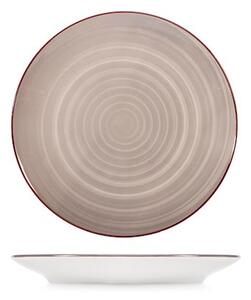 Set 12 piatti frutta Caribe in stoneware grigio cm 19,5