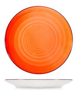 Set 12 piatti frutta Caribe in stoneware arancione cm 19,5