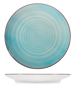 Set 12 piatti frutta Caribe in stoneware azzurro cm 19,5