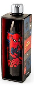 Bottiglia termica Spiderman black Marvel in acciaio inox 18/10 decorata lt 0.5