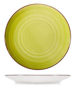 Set 12 piatti frutta Caribe in stoneware verde cm 19,5