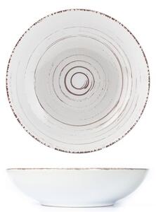 Set 6 piatti fondi Terre du Sud in stoneware bianco cm 20