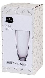 Vaso Bohemia in vetro cristallino trasparente alto 25 cm