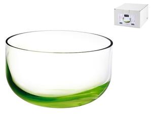 Vaso vetro fondo verde cm 22x12,7 h