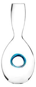 Vaso vetro collo stretto Halo turchese cm 38