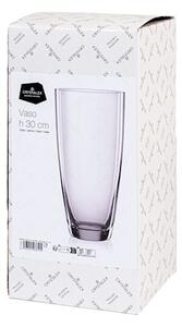 Vaso Bohemia in vetro cristallino trasparente cm 30h