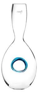 Vaso vetro collo stretto Halo turchese cm 38