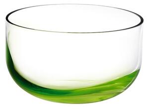 Vaso vetro fondo verde cm 22x12,7 h