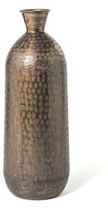 Vaso Chennai in alluminio decorato inciso a texture colore bronzo cm 49
