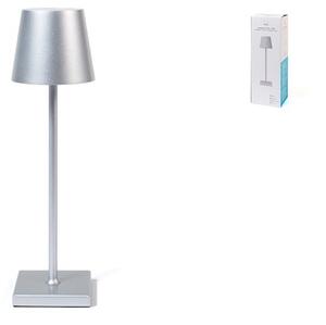 Lampada da tavolo H&H Mia in alluminio e pmma colore silver