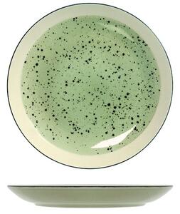 Set 6 piatti piani Mimosa in stoneware verde cm 26,5