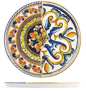 Set 6 piatti pizza Positano in stoneware decorato cm 33