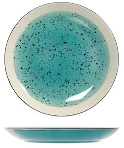 Set 6 piatti piani Mimosa in stoneware azzurro cm 26,5