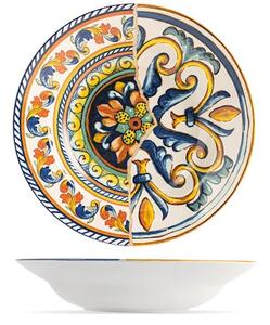 Set 6 piatti pasta Positano in stoneware decorato cm 29,5