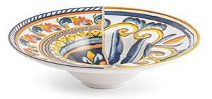 Set 6 piatti pasta Positano in stoneware decorato cm 24