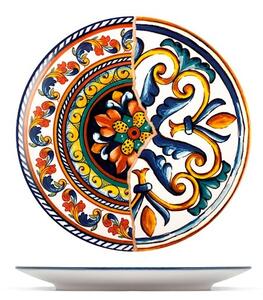 Set 6 piatti piani Positano in stoneware decorato cm 26