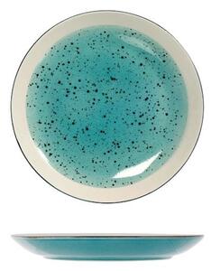 Set 6 piatti frutta Mimosa in stoneware azzurro cm 20,5