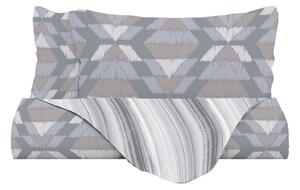Copripiumino Singolo con Federe Stampato Athena Belek Grigio