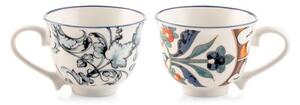 Set 6 tazze caffè senza piatto Faenza in new bone china decorata cc 90