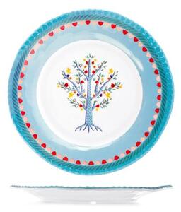 Set 6 piatti frutta Gipsy in melamina decorata cm 22