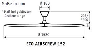 ECO AIRSCREW 152, Ventilatore senza Luce, CasaFan
