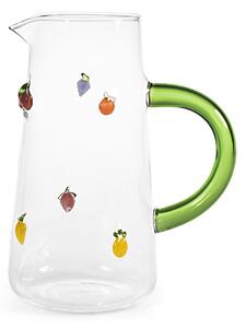 Brocca in borosilicato con miniature esterne frutta lt 1,6