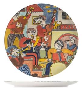 Set 6 piatti tondi Pablo in stoneware decorato cm 32