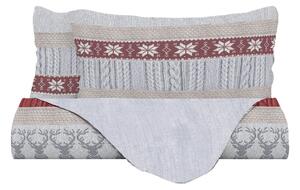 Copripiumino Singolo con Federe Stampato Athena Rudolph Rosso
