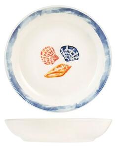 Set 12 piatti fondi Playa in stoneware decorato cm 20,5