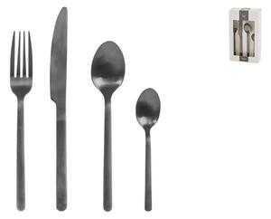 Servizio 24 posate tavola Pulse in acciaio inox finitura nero opaco