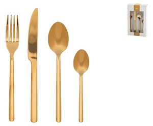 Servizio 24 posate tavola Aurum in acciaio inox oro lucido