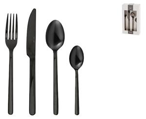 Servizio 24 posate tavola Aurum in acciaio inox nero lucido