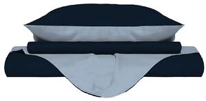 Copripiumino Matrimoniale con Sacco e Federe Doubleface Blu Scuro/Azzurro