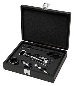 Cofanetto Sommelier in legno nero 7 pezzi