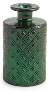 Vaso vetro riciclato retrò colore verde metallizzato cm 16
