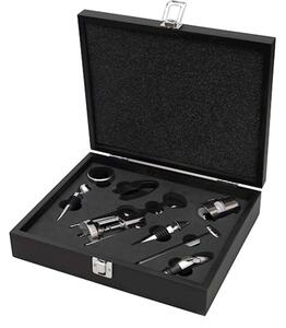 Cofanetto Sommelier in legno nero 9 pezzi